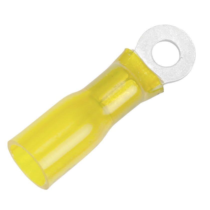 Terminal de anillo termorretráctil Pacer de 12-10 AWG - Tamaño de perno n.° 10 - Paquete de 100 [TE10-10R-100]
