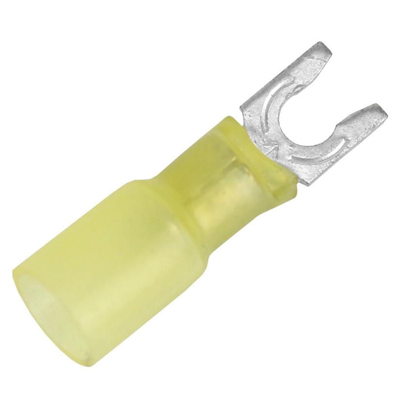 Terminal de horquilla termorretráctil Pacer de 12-10 AWG - Tamaño de perno n.° 8 - Paquete de 25 [TE10-8SLF-25]