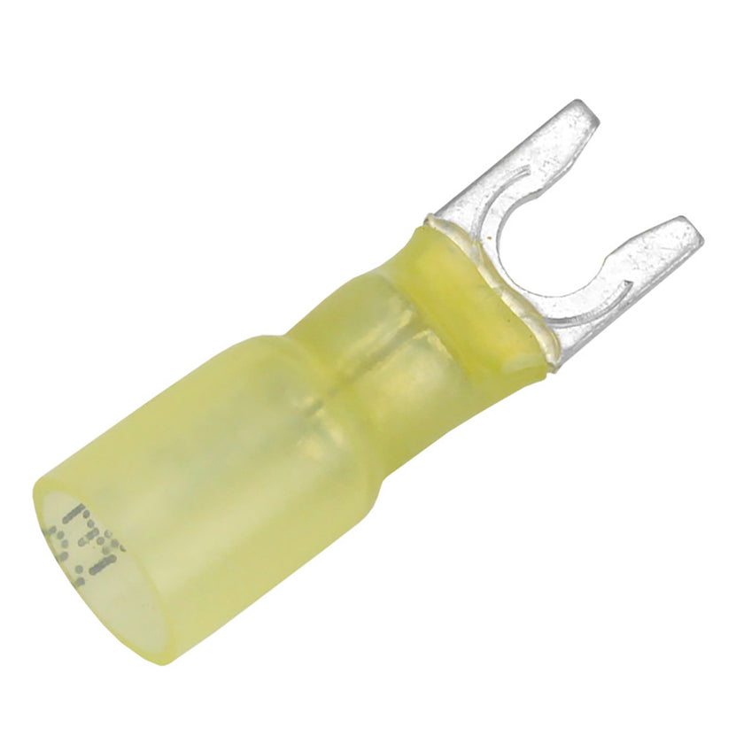 Terminal de horquilla termorretráctil Pacer de 12-10 AWG - Tamaño de perno n.° 10 - Paquete de 25 [TE10-10SLF-25]