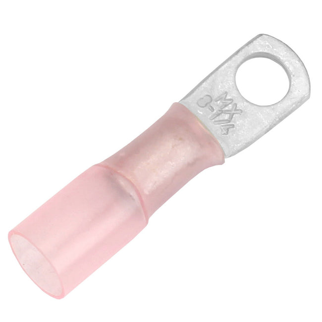 Terminal de anillo termorretráctil Pacer de 8 AWG - Tamaño de perno de 1/4