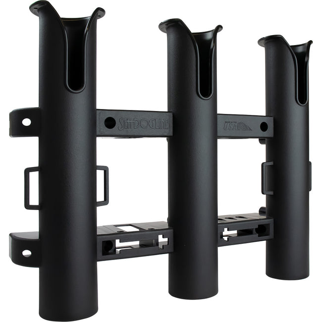 Portacañas de tres postes Sea-Dog Triple Threat - Negro [325033-1]