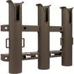Portacañas de tres postes Sea-Dog Triple Threat - Tierra oscura plana [325034-1]