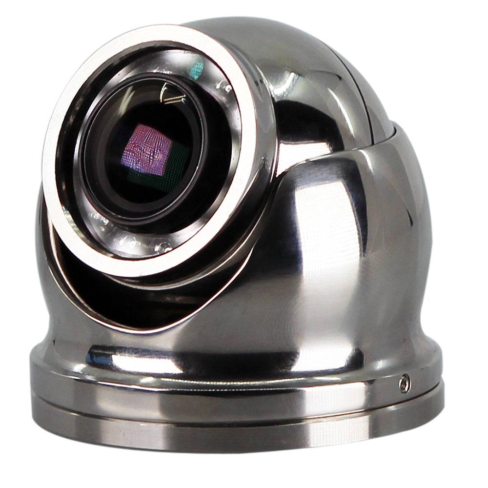 Cámara minidomo IP Iris de alta definición de 3 MP - Resolución de 2 MP - Acero inoxidable 316, campo de visión de 80 grados - Lente de 3,6 mm [IRIS-S460-36]