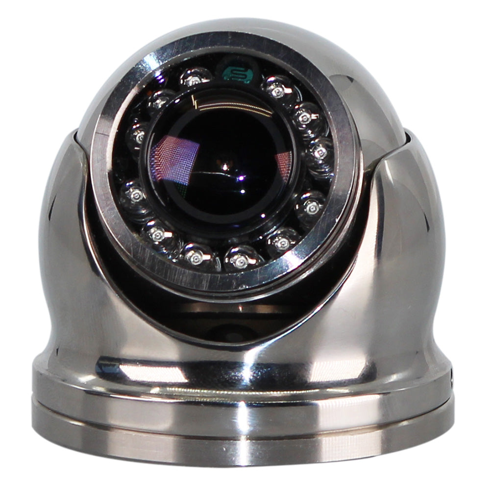 Cámara minidomo IP Iris de alta definición de 3 MP - Resolución de 2 MP - Acero inoxidable 316, campo de visión de 80 grados - Lente de 3,6 mm [IRIS-S460-36]