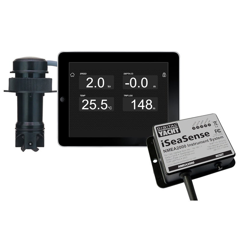 Paquete inalámbrico de velocidad, profundidad y temperatura para yates digitales iSeaSense [ZDIGISSPK1]