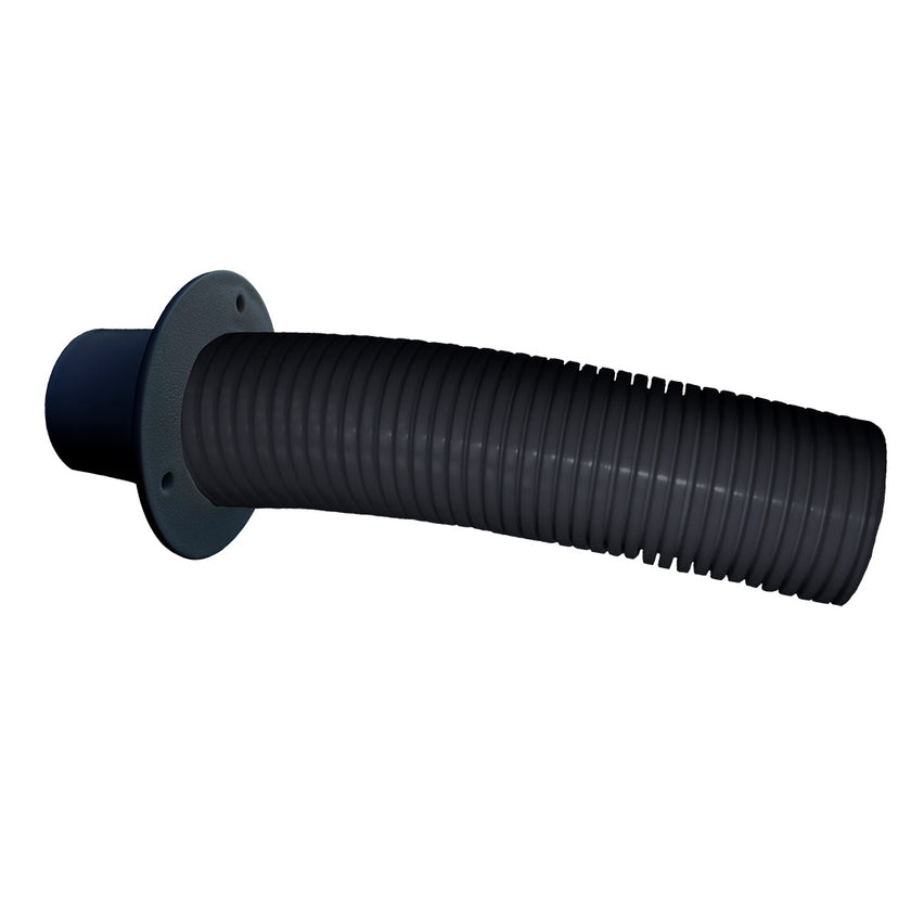 Manguera flexible de popa Trident Marine 4 negra con brida de espejo de popa [TFK-4]