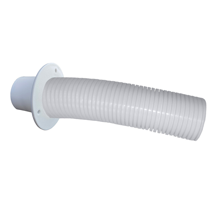 Manguera flexible de popa Trident Marine 10 blanca con brida de espejo de popa [TFK-10W]